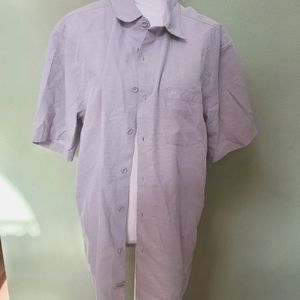Quicksilver light gray Waterman Collection large short sleeve button down.